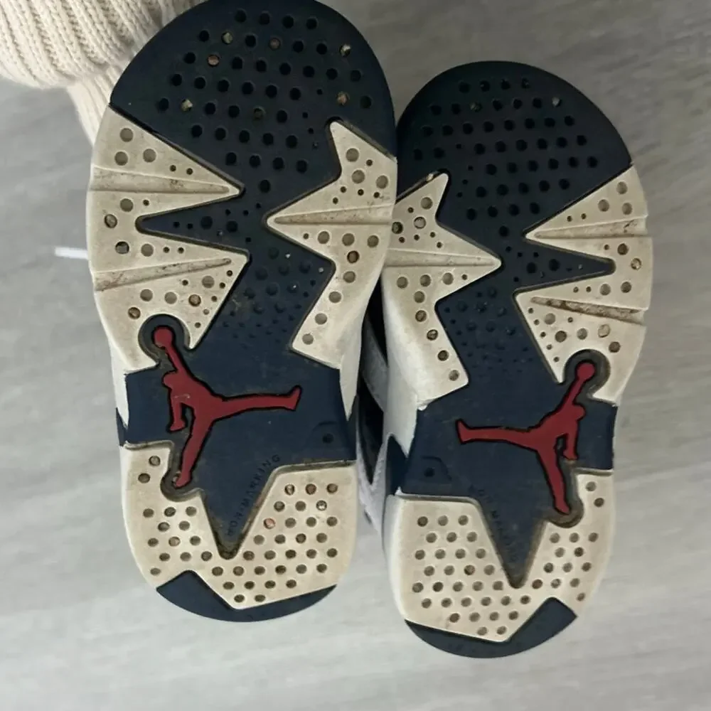 Jordan 6 Retro TD Olympic Baby Shoes Size 6c